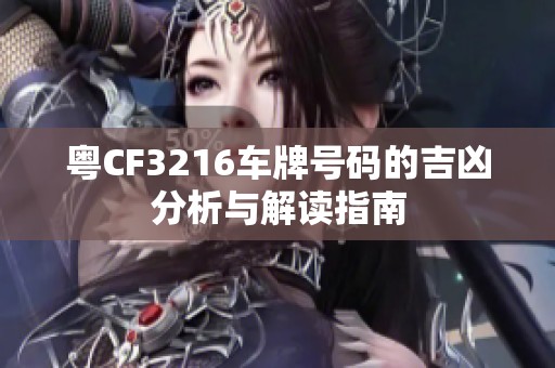 粤CF3216车牌号码的吉凶分析与解读指南