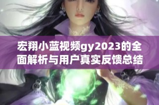 宏翔小蓝视频gy2023的全面解析与用户真实反馈总结