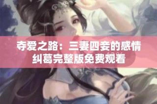 夺爱之路：三妻四妾的感情纠葛完整版免费观看