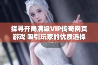 探寻开局满级VIP传奇网页游戏 吸引玩家的优质选择与推荐秘诀