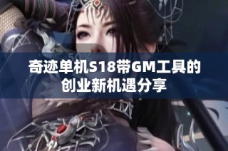 奇迹单机S18带GM工具的创业新机遇分享