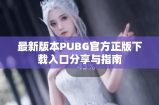 最新版本PUBG官方正版下载入口分享与指南