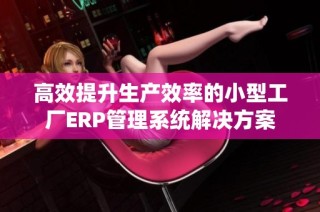 高效提升生产效率的小型工厂ERP管理系统解决方案