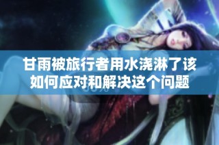 甘雨被旅行者用水浇淋了该如何应对和解决这个问题