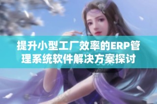 提升小型工厂效率的ERP管理系统软件解决方案探讨