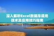 深入解析Excel数据库调用技术及应用技巧指南