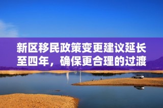 新区移民政策变更建议延长至四年，确保更合理的过渡期讨论