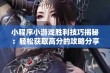 小程序小游戏胜利技巧揭秘：轻松获取高分的攻略分享