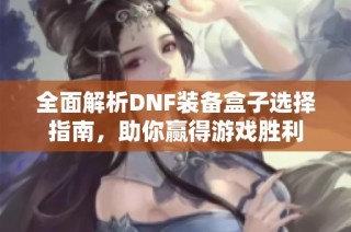 全面解析DNF装备盒子选择指南，助你赢得游戏胜利