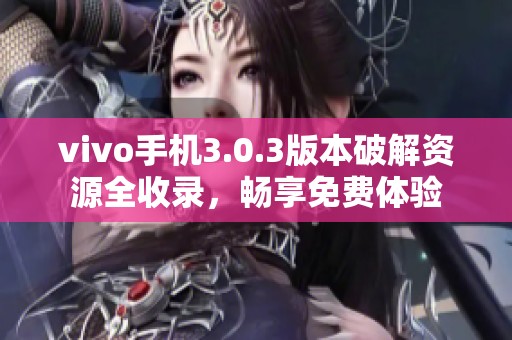 vivo手机3.0.3版本破解资源全收录，畅享免费体验