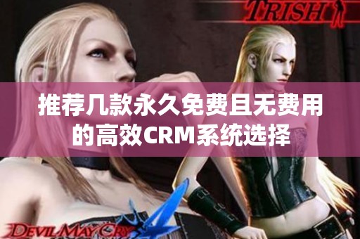 推荐几款永久免费且无费用的高效CRM系统选择