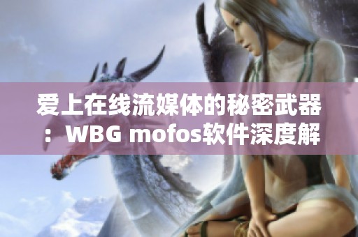 爱上在线流媒体的秘密武器：WBG mofos软件深度解析