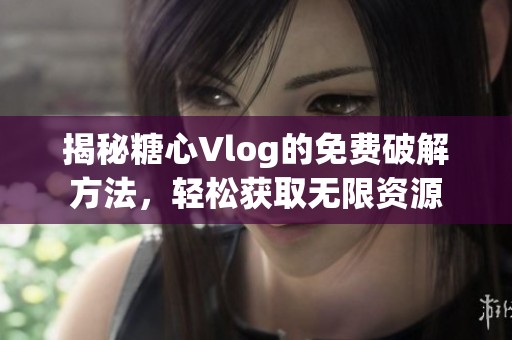 揭秘糖心Vlog的免费破解方法，轻松获取无限资源