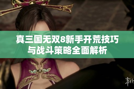 真三国无双8新手开荒技巧与战斗策略全面解析