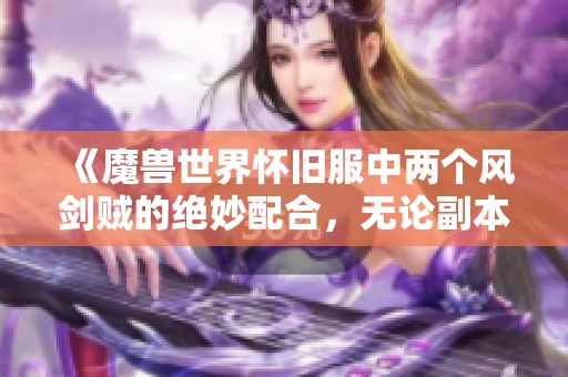 《魔兽世界怀旧服中两个风剑贼的绝妙配合，无论副本挑战都能稳居第一名》