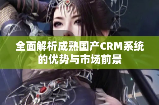 全面解析成熟国产CRM系统的优势与市场前景