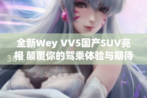 全新Wey VV5国产SUV亮相 颠覆你的驾乘体验与期待