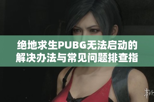 绝地求生PUBG无法启动的解决办法与常见问题排查指南