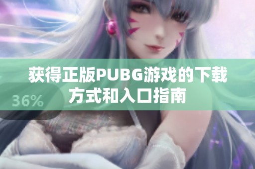 获得正版PUBG游戏的下载方式和入口指南