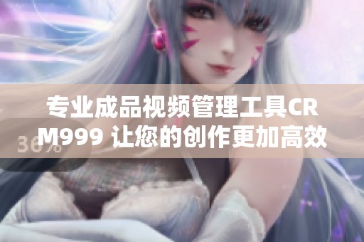 专业成品视频管理工具CRM999 让您的创作更加高效便捷