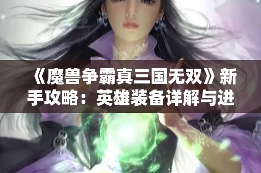 《魔兽争霸真三国无双》新手攻略：英雄装备详解与进阶技巧分享